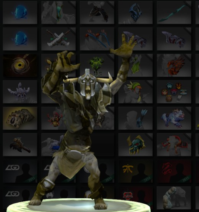 An image of an item showcase in the Dota 2 inventory. Valve